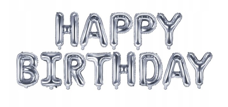 baner Happy Birthday srebrny z balonów.jpg