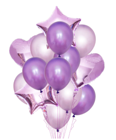 zestaw fioletowych balonów, balony liliowe.png