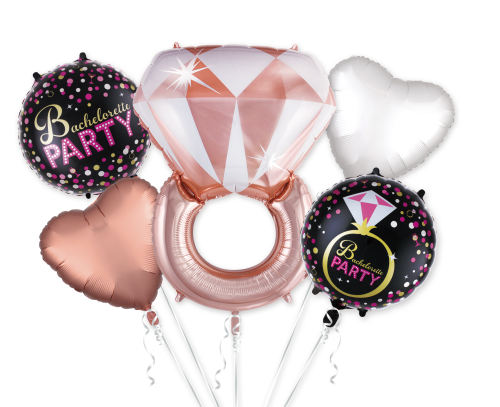 balony wieczór panieński, balony bride to be, balon pierścionek, balony serca, dekoracje wieczór panieński, zestaw balonów, balony foliowe, ozdoby na wieczór panieński.png