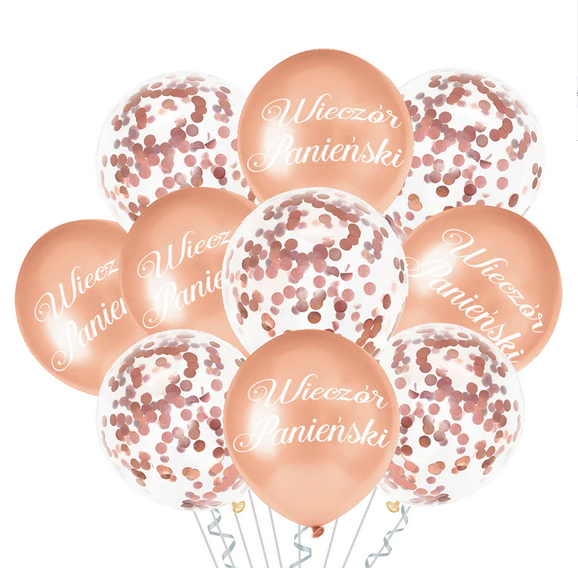 balony RG Wieczór Panieński + konfetti rose gold.png