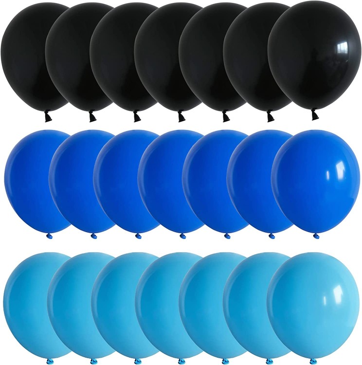 balony 30szt błękitne + niebieskie + czarne 1.jpg