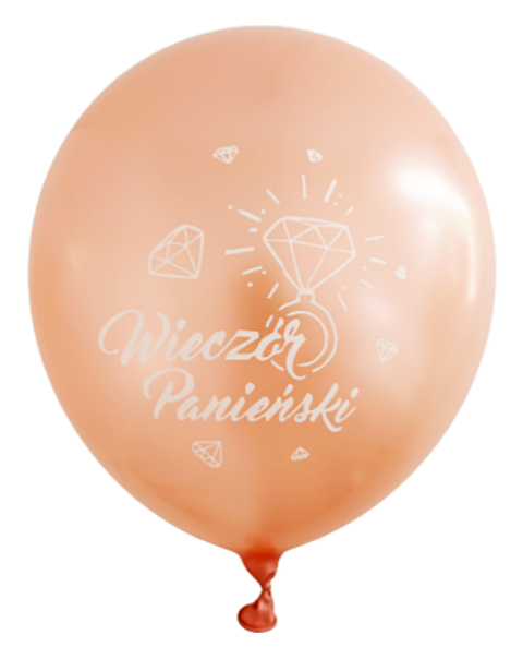 balony na wieczór panieński, balon rose gold z nadrukiem, zesatw balonów na panieński.png