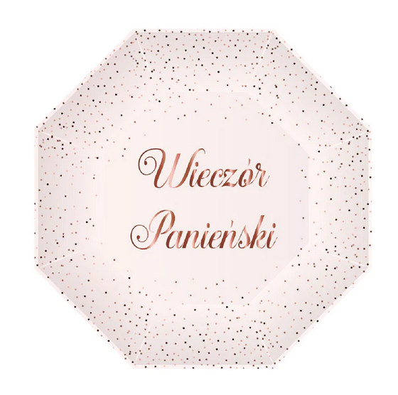 talerzyki pudrowy róż Wieczór Panieński kanciasty.png