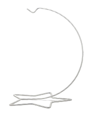 stojak biały gwiazda, stojak na bombkę, stojak o podstawie gwiazdy.png