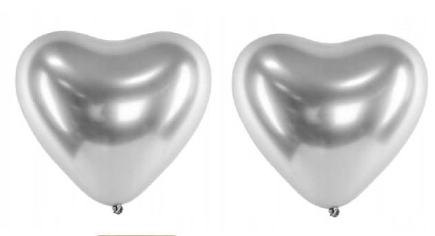 balony shiny serca srebrne, balon chromowany srebrny, .jpg