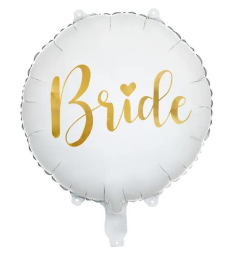 balon foliowy Bride to be, balon na wieczór panieński, biały balon.jpg