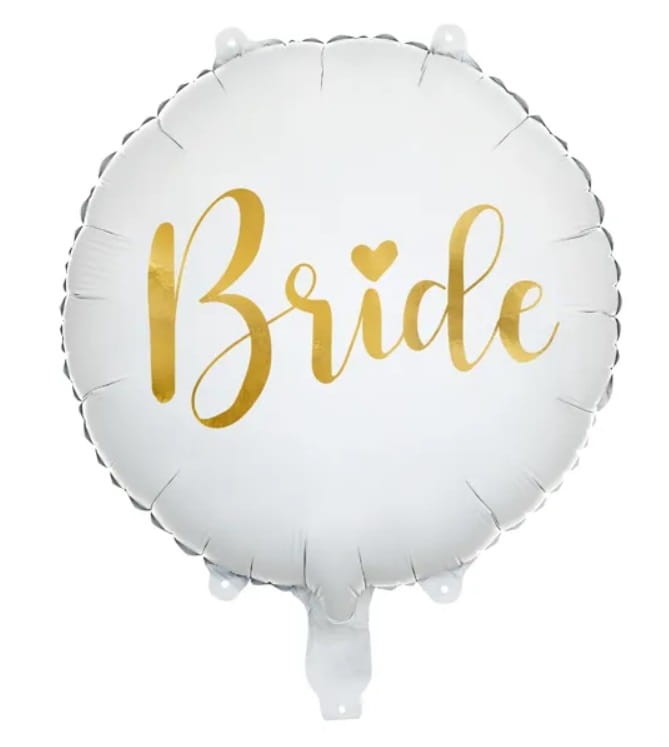 balon foliowy Bride to be, balon na wieczór panieński, biały balon.jpg