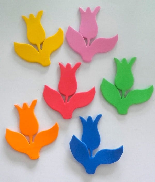 naklejki tulipany painkowe, kolorowe 1