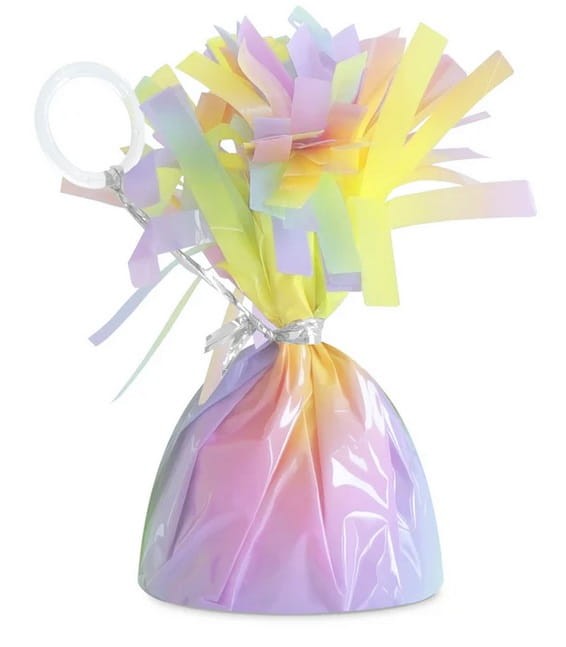 ciężarek tęczowy błyszczący do balonów