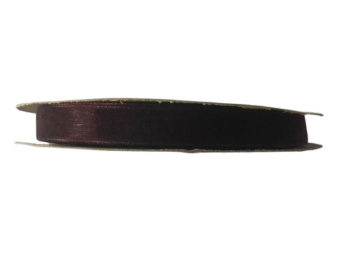 wstążka szyfonowa 9mm brązowa, czekoladowa 9135