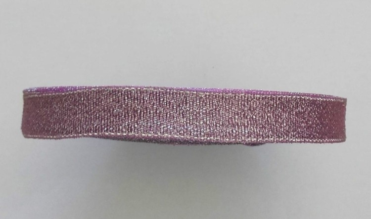 wstążka brokatowa 21 fioletowy + srebrny