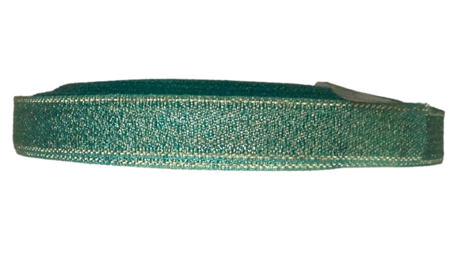 wstążka brokatowa nr 07 błękitna + srebrna