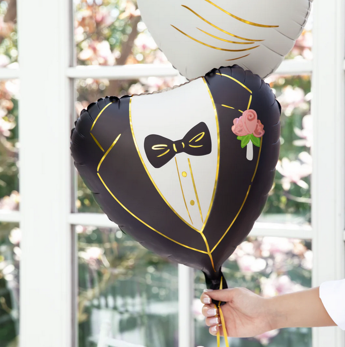 balon foliowy Pan Młody serce - 01
