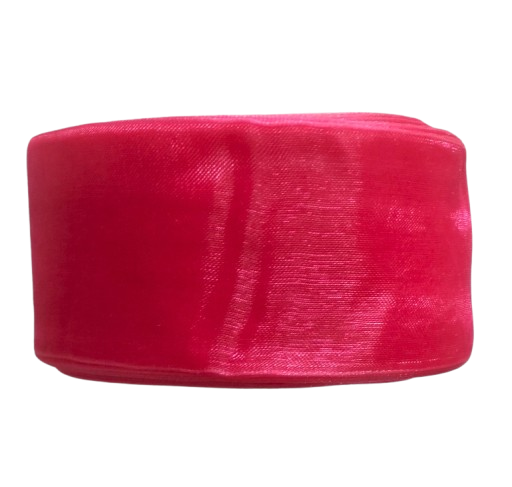 wstążka szyfonowa, organza 38mm ciemny róż, amarantowa 32m.jpg