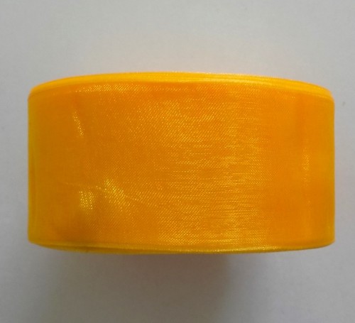 wstążka szyfonowa, organza 38mm słoneczny żółty 32m.jpg - 01