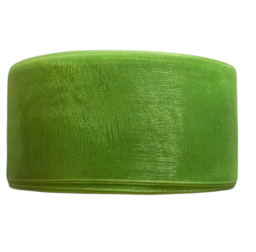 wstążka szyfonowa, organza 38mm zielona 32m.jpg