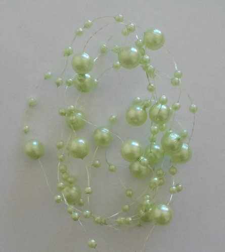 girlanda perłowa, perły na żyłce seledynowa 1m.jpg