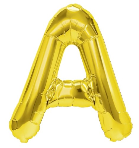 A złote, balon foliowy złoty, balon litera A, balony foliowe złote, balon do zawieszenia, balon na powietrze.jpg
