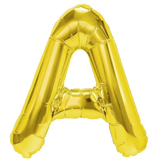 A złote, balon foliowy złoty, balon litera A, balony foliowe złote, balon do zawieszenia, balon na powietrze.jpg