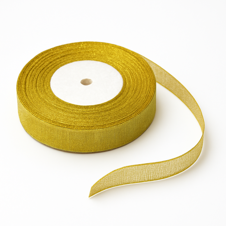 akcesoria florystyczne, materiały do dekoracji, wstążka połyskująca, wstążka do wianków, wstążka do dekoracji, wstążka dekoracyjna brokat, wstążka brokatowa, złota wstążka, złota wstążka brokatowa