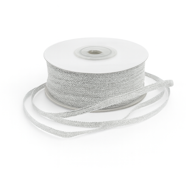 wstążka brokatowa, tasiemka brokatowa srebrna, wstążka 3 mm, wstążka 90 m, wstążka świąteczna, wstążka dekoracyjna, wstążka do stroików, wstążka do prezentów, wstążka srebrna, tasiemka dekoracyjna, dekoracje świąteczne