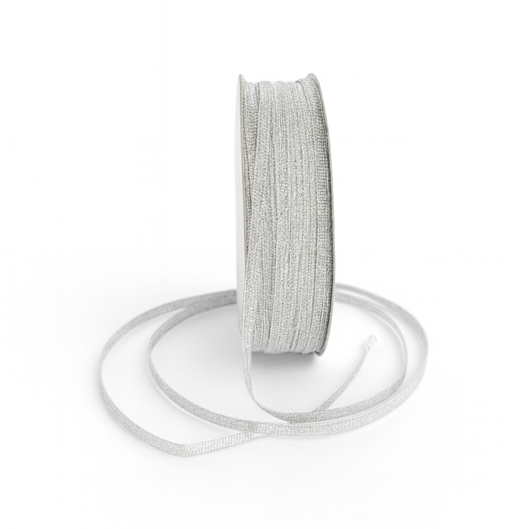 wstążka brokatowa, tasiemka brokatowa srebrna, wstążka 3 mm, wstążka 90 m, wstążka świąteczna, wstążka dekoracyjna, wstążka do stroików, wstążka do prezentów, wstążka srebrna, tasiemka dekoracyjna, dekoracje świąteczne