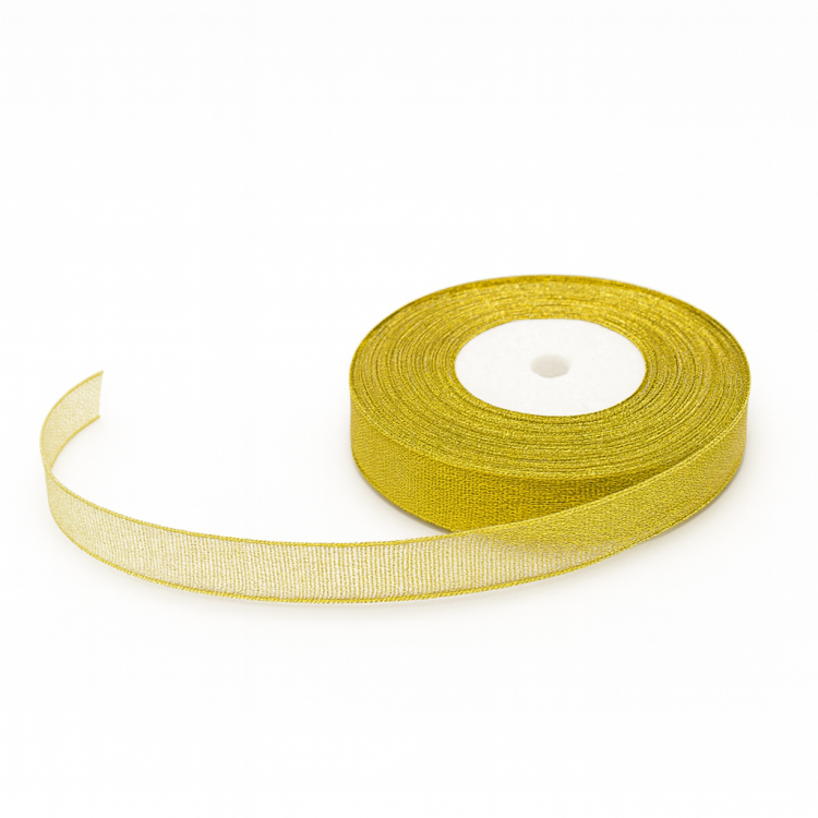 dekoracje świąteczne, akcesoria florystyczne, materiały do dekoracji, wstążka połyskująca, wstążka do wianków, wstążka do dekoracji, wstążka dekoracyjna brokat, wstążka brokatowa, złota wstążka, złota wstążka brokatowa