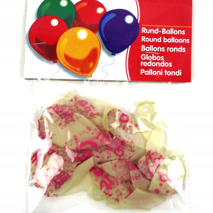 balony transparentne z napisem, balon dla dziewczynki