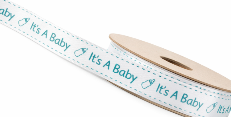 wstążka satynowa z niebieskim It's a baby 1.png