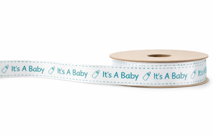 wstążka satynowa z niebieskim It's a baby.png