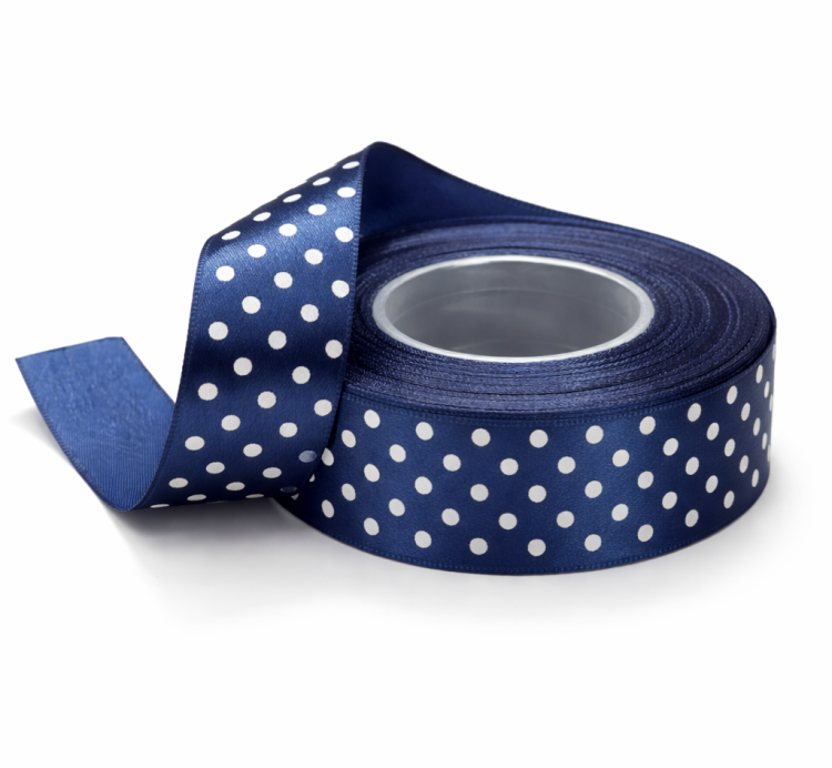 wstążka 22 m, wstążka do dekoracji, grafit wstążka, wstążka lawendowa w kropki, fioletowa wstążka, chabrowy wstążka, wstążka granatowa w kropki, wstążka granat, wstążka w kolorze granatowym