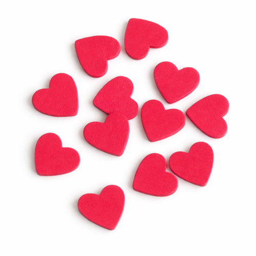 drewniane czerwone serca naklejki, dekoracyjne serca, naklejki serca.png
