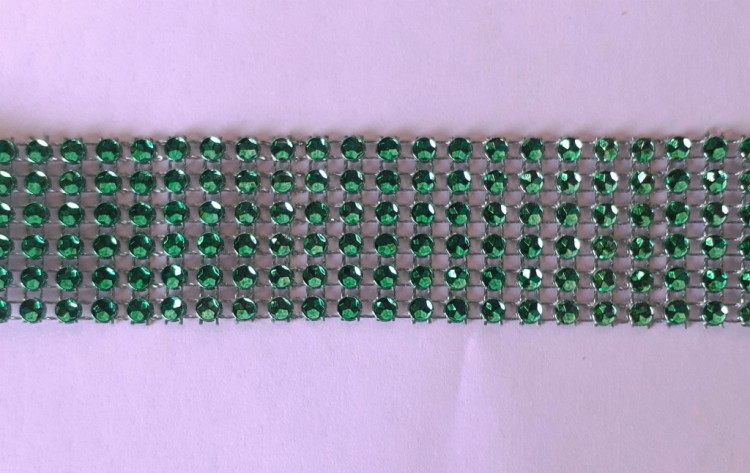 taśma cyrkoniowa zielona, pas dżetowy zielony.jpg