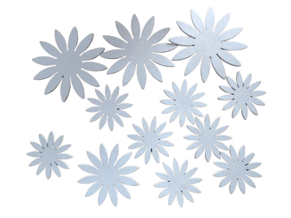 białe kwiatki 12 szt. mix rozmiarów, drewniane kwiatuszki.png