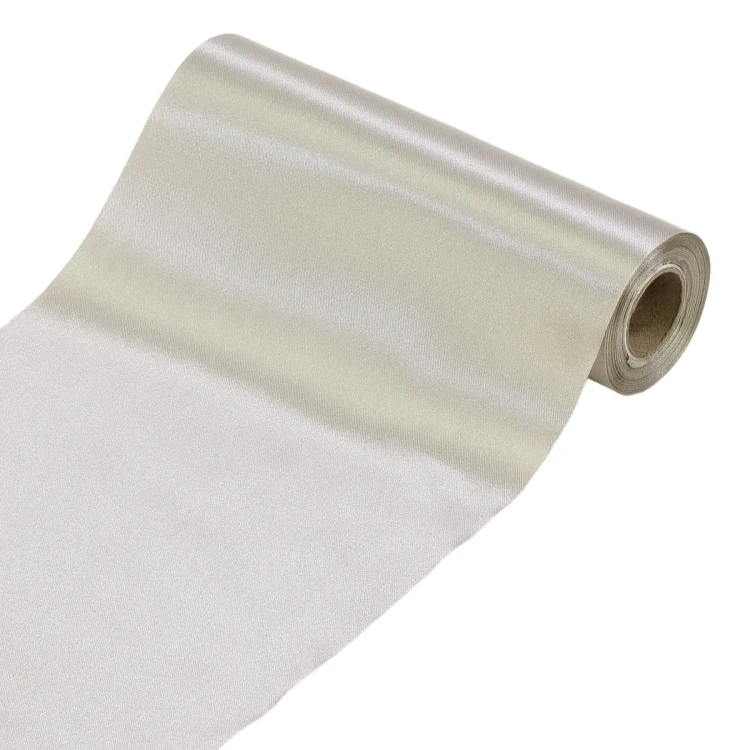 satyna 16cm rolka, srebrna satyna, wstążka szeroka do dekoracji.webp
