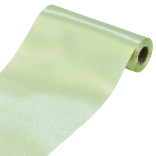 satyna 16cm szałwia, szałwiowa zieleń wstążka szeroka.webp