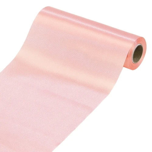 satyna na rolce 16cm, szeroka wstążka brzoskwiniowy róż, wstążka na kokardy.webp