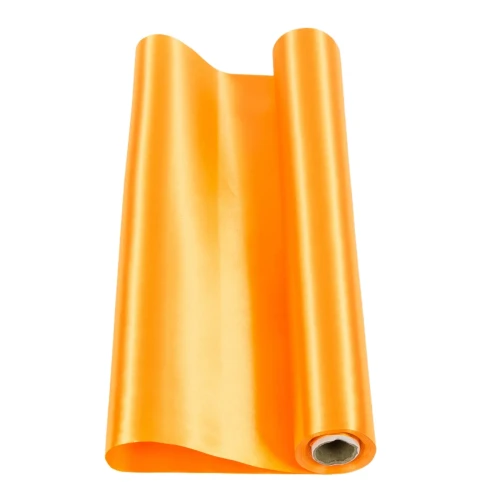 satyna 36cm pomarańczowa jasna satyna rolka szeroka długa 9m.webp