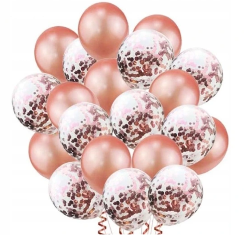 zestaw balonów, balony rose gold, balony 20szt. urodzinowe, balony imprezowe.png
