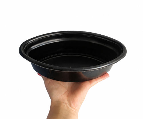 doniczka plastikowa czarna, łódka w czarnym kolorze, osłonka, baza do stroik, kompozycja, wiązanka.png