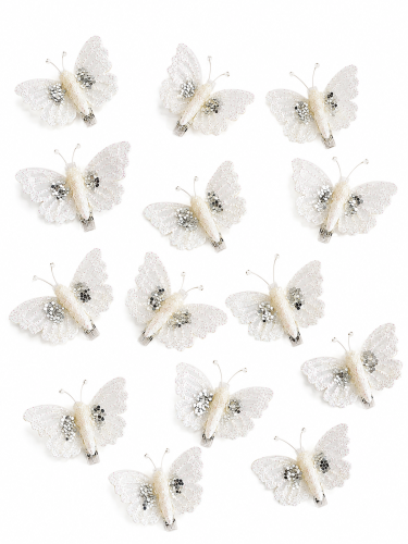 24 szt motyl 5 cm brokatowy opalizujący ze srebrnym, biały.png