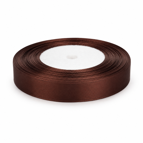 wstążka 15 mm brązowa, tasiemka satynowa 1,5 cm.png