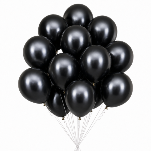 balony czarne metaliczne, zesta czarnych balonów, duży balon.png