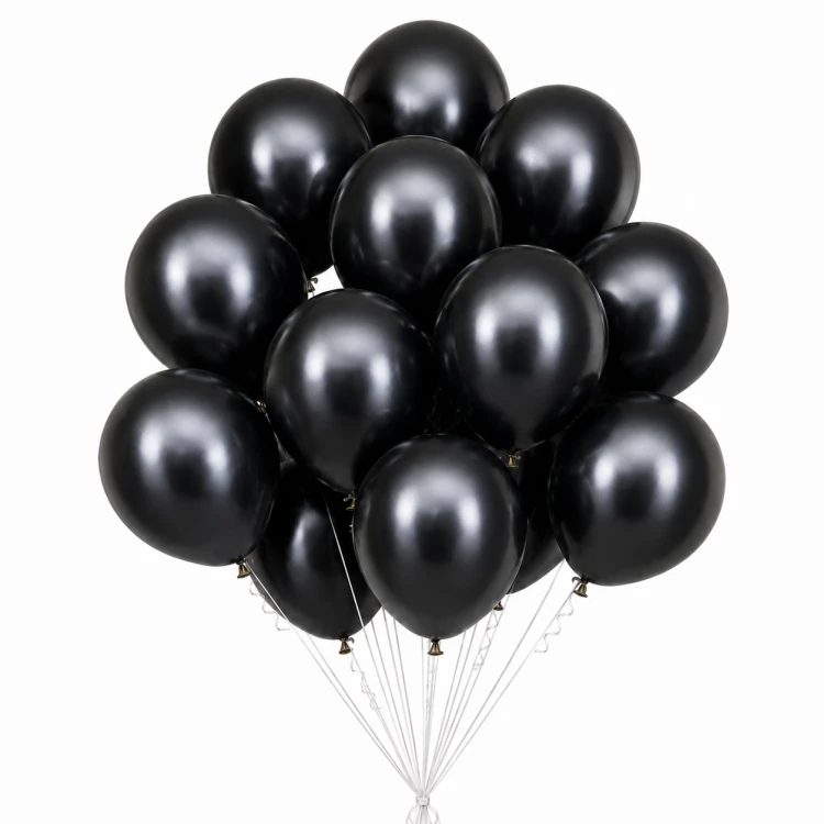 balony czarne metaliczne, zesta czarnych balonów, duży balon.png