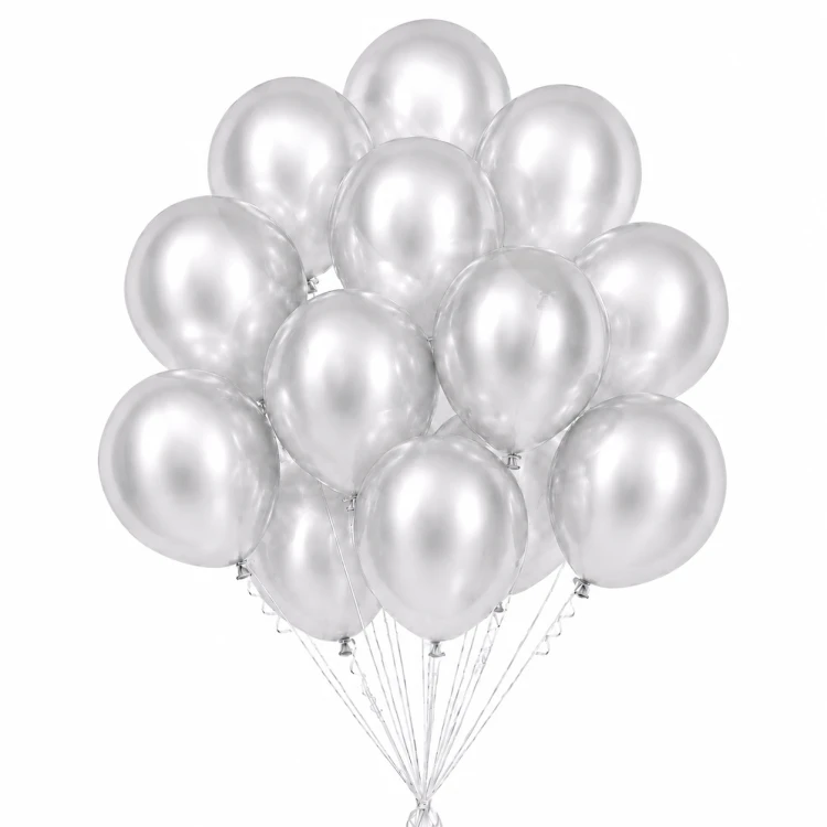 balony srebrne metaliczne, zestaw srebrnych balonów, duży srebrny balon.png