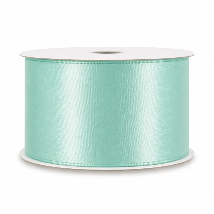 wstążka satynowa 5 cm 25 m miętowa, chłodna mięta 50 mm.png