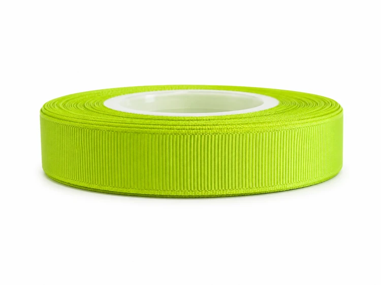 wstążka rypsowa 12 mm jaskrawa zieleń 23 m tasiemka zielona 1,2 cm lamówka 22m.png