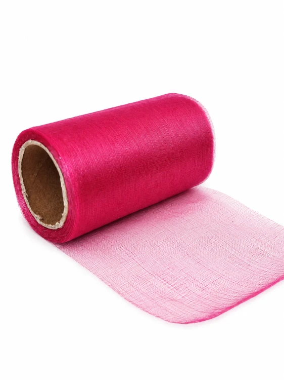 organza dekoracyjna ciemno różowa, fuksja, wstążka szeroka, 10 cm 9 m.png