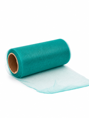 organza dekoracyjna zielona, zieleń lazurowa 10cm 9m, szeroka wstążka .png