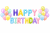 zestaw balonów kolorowych, balony napis  baner kolorowy Happy Birthday i pastelowe, .png